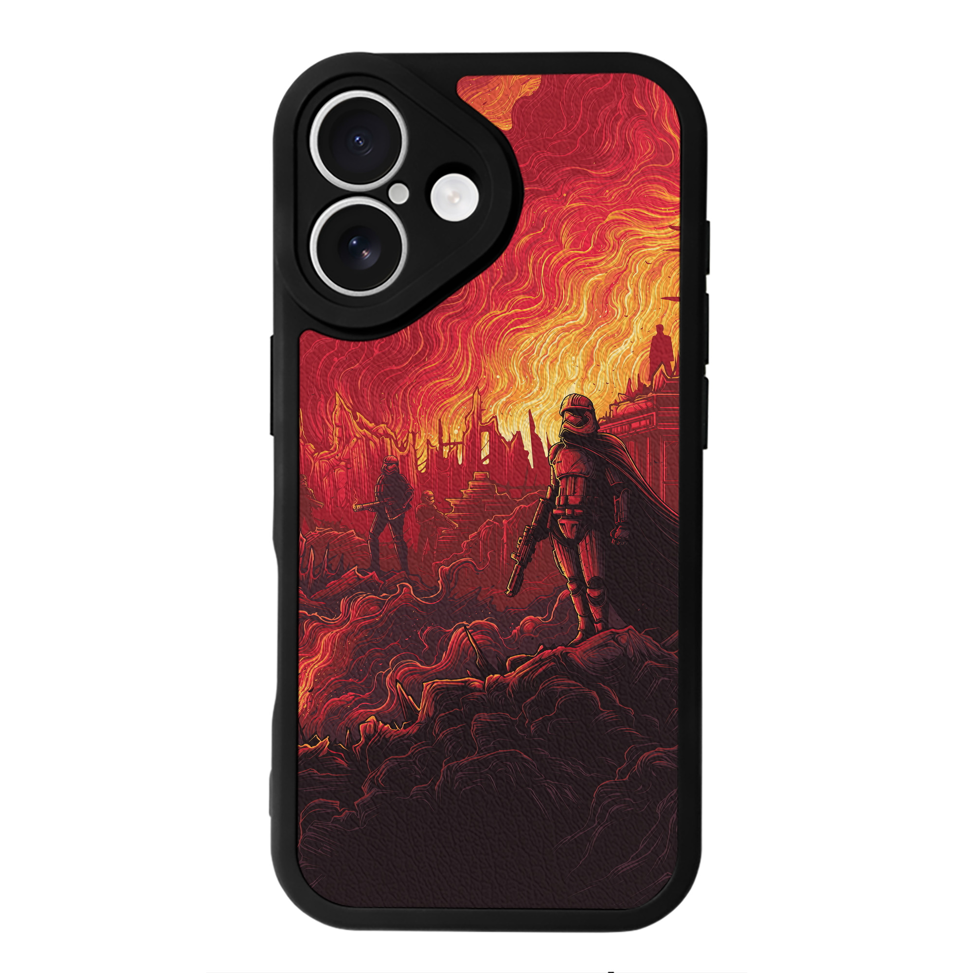 （画像用） スター・ウォーズ Star Wars 【iPhone 16シリーズ対応】シリコンスマホケース（レザー調） 材質：シリコン